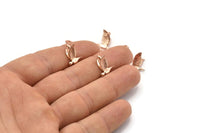 Tiny Bird Charm, 5 Rose Gold Plated Brass Bird Necklace Pendants (13x10mm) N0429 Q0124