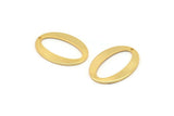 Altın Oval Charm, 1 Delikli 2 Altın Kaplama Pirinç Oval Charm, Kolye Uçları, Küpeler, Bulgular (28x20x1mm) D983 Q0919