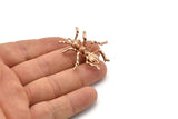 Rose Gold Ant Pendant, 1 Rose Gold Plated Brass Ant Pendants, Animal Jewelry (36mm) N0351 Q0076