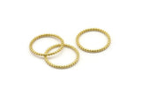 Brass Circle Connector, 6 Raw Brass Circle Connectors Closed Ring (23x2mm) N1813