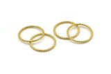 Brass Circle Connector, 6 Raw Brass Circle Connectors Closed Ring (23x2mm) N1813