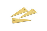 Tiny Necklace Triangle, 6 Gold Plated Triangle Charms (28x10x0.80mm) A0793 Q0263