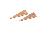 Tiny Necklace Triangle, 6 Rose Gold Plated Triangle Charms (28x10x0.80mm) A0793 Q0263