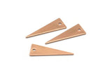 Tiny Necklace Triangle, 6 Rose Gold Plated Triangle Charms (28x10x0.80mm) A0793 Q0263