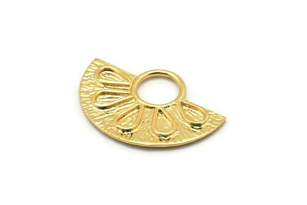 Yarım Daire Kolye, 2 Altın Kaplama Pirinç Yarım Daire Kolye (28x19mm) A0212 Q0491