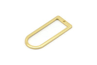 D Shape Rings, 6 Gold Plated Brass D Shape Connectors, Rings  (30x13x1mm) BS 1730 Q0371