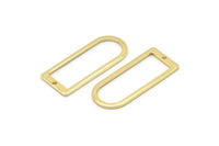 D Shape Rings, 6 Gold Plated Brass D Shape Connectors, Rings  (30x13x1mm) BS 1730 Q0371