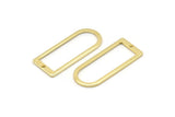 D Shape Rings, 6 Gold Plated Brass D Shape Connectors, Rings  (30x13x1mm) BS 1730 Q0371
