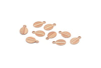 Gül Altın Yaprak Charm, 1 Döngülü 25 Gül Altın Kaplama Pirinç Yaprak Charm (10,5x6,5 mm) A0155 Q0439