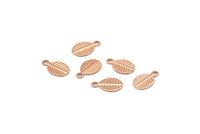Gül Altın Yaprak Charm, 1 Döngülü 25 Gül Altın Kaplama Pirinç Yaprak Charm (10,5x6,5 mm) A0155 Q0439