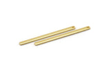 Gold Necklace Bar, 4 Gold Plated Brass Stick Neckalce Bars With 1 Hole, Findings, Earrings (47x2.5x1.2mm) D1155