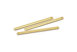 Gold Necklace Bar, 4 Gold Plated Brass Stick Neckalce Bars With 1 Hole, Findings, Earrings (47x2.5x1.2mm) D1155