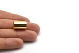 Gold Tube Beads, 5 Gold Plated Brass Tubes (12x18mm) Bs 1473 Q0048