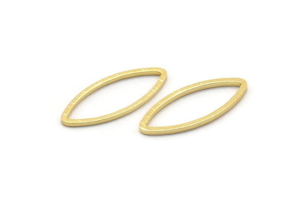 Altın Markiz Yüzük, 24 Altın Kaplama Pirinç Markiz Yüzük, Bağlantı Parçası, Tılsımlar (8x20x0,80 mm) D0041 Q0629