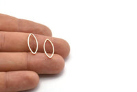Gül Altın Markiz Yüzük, 24 Gül Altın Kaplama Pirinç Markiz Yüzük, Bağlantı Parçası, Tılsımlar (8x20x0,80 mm) D0041 Q0629