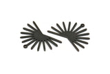 Siyah Güneş Tılsımı, 1 Döngülü 6 Oksitlenmiş Siyah Pirinç Güneş Tılsımı (22x30x0,80 mm) M02268