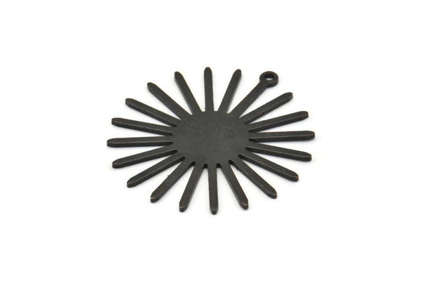 Siyah Güneş Tılsımı, 1 Döngülü 6 Oksitlenmiş Pirinç Güneş Tılsımı (31x30x0,80 mm) M02205