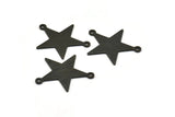 Siyah Yıldız Tılsımı, 2 Döngülü 8 Dokulu Oksitlenmiş Siyah Pirinç Yıldız Tılsımı (27x22x0,80 mm) M01576