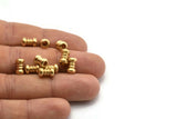 20 Pcs Raw Brass Industrial Findings, Spacer Beads (9.5x5 Mm) L008
