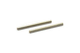 Silver Long Tube, 50 Nickel Free Silver Tone Copper Long Tubes (2x30mm) D0450