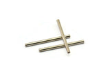 Silver Long Tube, 50 Nickel Free Silver Tone Copper Long Tubes (2x30mm) D0450