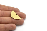 Semi Circle Pendant, 10 Raw Brass Semi Circle Blanks With 2 Holes (30x15x1.2mm) BS 2013