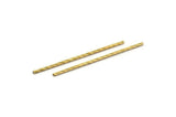 Brass Textured Tube, 50 Raw Brass Textured Tubes, Beads (1.5x50mm) BS 2223