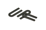 Black U Shape Charm, 12 Oxidized Black Brass U Shaped Charms With 1 Hole (22x9x0.80mm) M02093