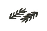 Siyah Dal Boşluğu, 6 Oksitlenmiş Siyah Pirinç Yaprak Boşluğu, Pirinç Boşluğu, Damgalama Boşluğu (30x13x0,80 mm) M01694 H0821