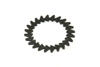 Siyah Daire Charm, 2 Oksitlenmiş Siyah Pirinç Daire Charm, Pirinç Bağlantı Parçaları, Bağlantı Parçaları, Bağlantı Parçaları (34x0,80 mm) M01617