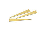Brass Triangle Charm, 12 Raw Brass Triangle Charms With 1 Hole, Findings (50x8x0.80mm) M149