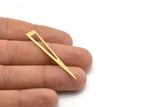 Brass Triangle Blank, 12 Textured Raw Brass Triangle Stamping Blanks, Findings (50x8x0.80mm) M154