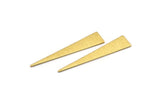 Brass Triangle Blank, 24 Textured Raw Brass Triangle Stamping Blanks, Findings (40x8x0.80mm) M146