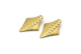 Brass Diamond Charms, 25 Raw Brass Arrow Head Charms, Findings (17x12mm) Brs 648 A0471