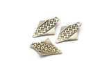 Silver Diamond Charms, 25 Antique Silver Plated Brass Arrow Head Charms With 1 Hole Findings (17x12mm) Brs 648 A0471