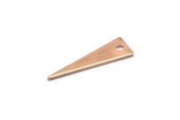 Rose Gold Tiny Triangle, 8 Rose Gold Plated Brass Triangle Charms (23x7x0.80mm) A0880 Q0047