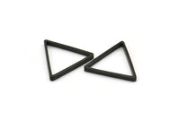 Black Triangle Charm - 50 Oxidized Brass Black Triangle Charms (20mm) BS 1198 S473