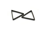 Black Triangle Charm - 50 Oxidized Brass Black Triangle Charms (20mm) BS 1198 S473