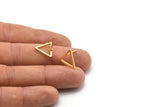Gold Triangle Earring, 6 Gold Plated Brass Triangle Stud Earrings (15mm) D0107 A1126 H0025