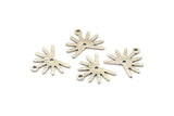 Silver Sun Charm, 12 Textured Antique Silver Plated Brass Sun Charms With 1 Loop And 1 Hole (13x15x0.80mm) M02261 H0919