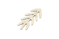Silver Bough Blank, 6 Antique Silver Plated Brass Leaf Blanks, Silver Blanks, Stamping Blanks (30x13x0.80mm) M01694 H0821