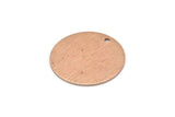 Rose Gold Round Tag, 4 Rose Gold Plated Brass Textured Round Stamping Blanks With 1 Hole, Charms, Pendants, Findings (20x0,60mm) D0822