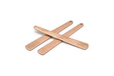Rose Gold Necklace Bar, 4 Rose Gold Plated Brass Textured Bar Charms With 1 Hole, Earrings, Pendants (43x6x0.80mm) D0795 H0960