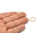 Brass Diamond Charm, 50 Raw Brass Diamond Ring Charms (21x14x0.80mm) D0541