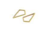 Brass Diamond Charm, 50 Raw Brass Diamond Ring Charms (18x10x0.80mm) D0542