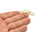 Brass Diamond Charm, 50 Raw Brass Diamond Ring Charms (18x10x0.80mm) D0542
