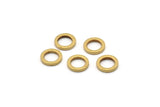 Brass Circle Connectors - 25 Raw Brass Circle Connectors (9x1.5mm) D0547