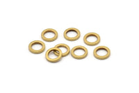 Brass Circle Connectors - 25 Raw Brass Circle Connectors (9x1.5mm) D0547