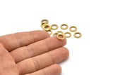 Brass Circle Connectors - 25 Raw Brass Circle Connectors (9x1.5mm) D0547