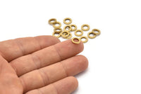 Pirinç Daire Konnektörleri - 50 Ham Pirinç Daire Konnektör (8x1,5 mm) D0546